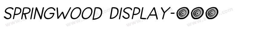 Springwood Display字体转换